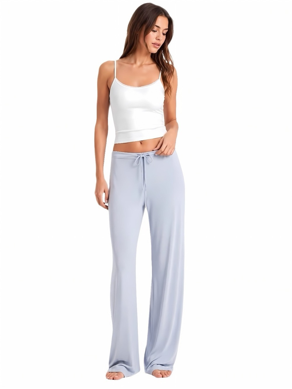 SKIMS Sleep Straight Leg Pant Zen Blue S NWT